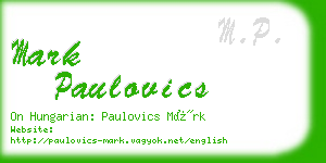 mark paulovics business card